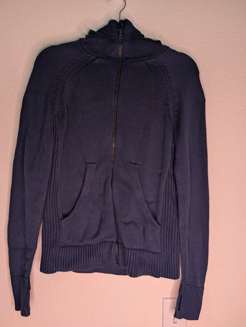 Lululemon Womens Cashmere Blend Knit Zip Sweater Jacket 6 Athleisure Cottagecore